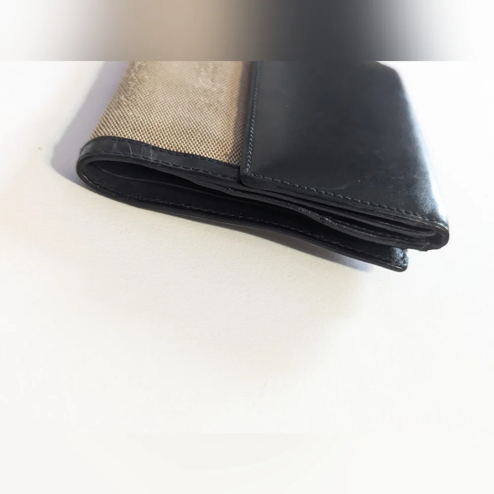 Gucci Vintage Leather & Canvas Wallet - Picture 3 of 12
